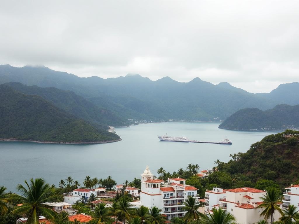 Coastal view of Puerto Vallarta & Riviera Nayarit, Mexico